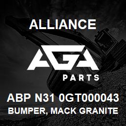 ABP N31 0GT000043 Alliance BUMPER, MACK GRANITE SFA 03-NEWER, 24 IN. | AGA Parts