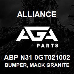 ABP N31 0GT021002 Alliance BUMPER, MACK GRANITE CV513, 533 SFA 03-NEW | AGA Parts