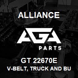 GT 22670E Alliance V-BELT, TRUCK AND BUS, SECTION RA, 19/32 X 67 IN. | AGA Parts