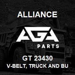 GT 23430 Alliance V-BELT, TRUCK AND BUS, NOTCHED, OUTSIDE CIRCUMFERENCE (IN)-42.99, SECTION-S, TOP WIDTH (IN)-0.59375 | AGA Parts