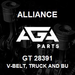 GT 28391 Alliance V-BELT, TRUCK AND BUS, NOTCHED, OUTSIDE CIRCUMFERENCE (IN)-39.25, SECTION-VA, TOP WIDTH (IN)-0.78125 | AGA Parts