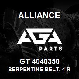 GT 4040350 Alliance SERPENTINE BELT, 4 RIB X 35 | AGA Parts