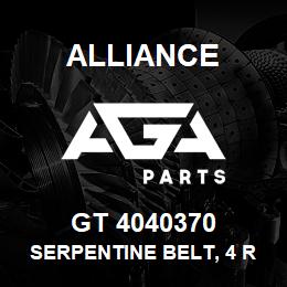 GT 4040370 Alliance SERPENTINE BELT, 4 RIB X 37 | AGA Parts