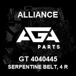 GT 4040445 Alliance SERPENTINE BELT, 4 RIB X 44.5 | AGA Parts