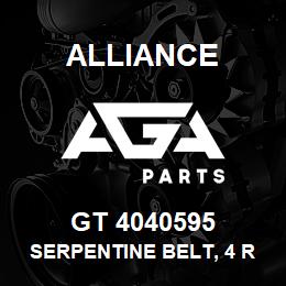 GT 4040595 Alliance SERPENTINE BELT, 4 RIB 9/16 X 60 IN. | AGA Parts