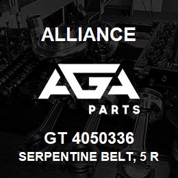 GT 4050336 Alliance SERPENTINE BELT, 5 RIB, 21/32 X 34-3/8 | AGA Parts