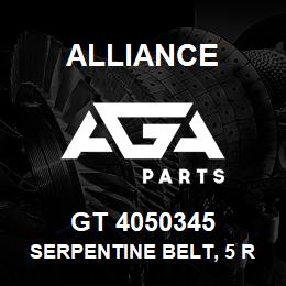 GT 4050345 Alliance SERPENTINE BELT, 5 RIB X 34.5 | AGA Parts