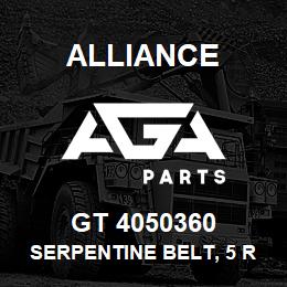 GT 4050360 Alliance SERPENTINE BELT, 5 RIB X 36 | AGA Parts
