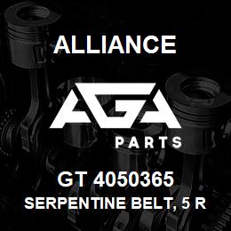 GT 4050365 Alliance SERPENTINE BELT, 5 RIB X 36.5 | AGA Parts