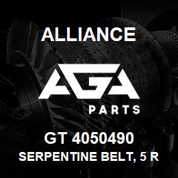 GT 4050490 Alliance SERPENTINE BELT, 5 RIB 21/32 X 49-1/2 | AGA Parts