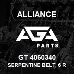 GT 4060340 Alliance SERPENTINE BELT, 6 RIB 13/16 X 34-3/4 | AGA Parts