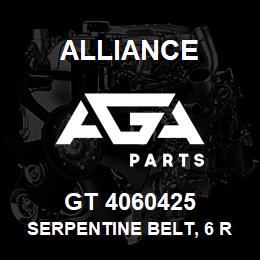 GT 4060425 Alliance SERPENTINE BELT, 6 RIB, 13/16 X 43-1/8 | AGA Parts