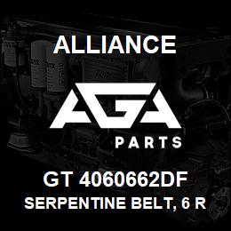 GT 4060662DF Alliance SERPENTINE BELT, 6 RIB X 66.33 | AGA Parts