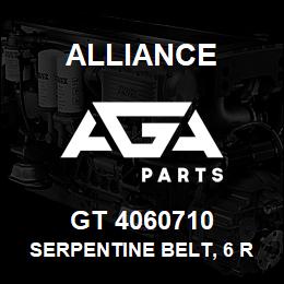 GT 4060710 Alliance SERPENTINE BELT, 6 RIB X 71 | AGA Parts