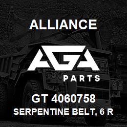 GT 4060758 Alliance SERPENTINE BELT, 6 RIB 13/16 X 76 IN. | AGA Parts