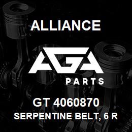 GT 4060870 Alliance SERPENTINE BELT, 6 RIB X 87 | AGA Parts