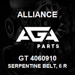 GT 4060910 Alliance SERPENTINE BELT, 6 RIB X 91 | AGA Parts