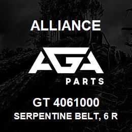 GT 4061000 Alliance SERPENTINE BELT, 6 RIB X 100 | AGA Parts