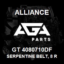 GT 4080710DF Alliance SERPENTINE BELT, 8 RIB, 1-3/32 X 71-1/2 | AGA Parts