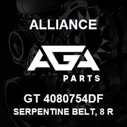 GT 4080754DF Alliance SERPENTINE BELT, 8 RIB, 1-3/32 X 76 IN. | AGA Parts