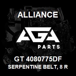GT 4080775DF Alliance SERPENTINE BELT, 8 RIB 1-3/32 X 78-1/8 | AGA Parts