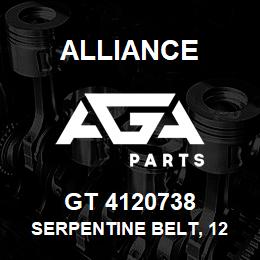 GT 4120738 Alliance SERPENTINE BELT, 12 RIB, 1-21/32 X 74-3/8 | AGA Parts