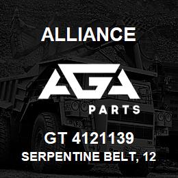 GT 4121139 Alliance SERPENTINE BELT, 12 RIB, 1-21/32 X 114-1/2 | AGA Parts