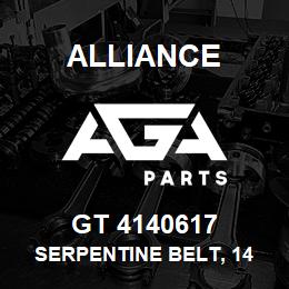 GT 4140617 Alliance SERPENTINE BELT, 14 RIB, 1-15/16 X 62-3/8 | AGA Parts