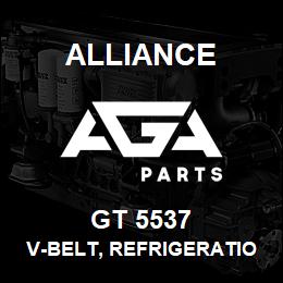 GT 5537 Alliance V-BELT, REFRIGERATION, OUTSIDE CIRCUMFERENCE (IN)-86.88, SECTION-B, TOP WIDTH (IN)-0.66 | AGA Parts