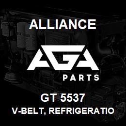 GT 5537 Alliance V-BELT, REFRIGERATION, OUTSIDE CIRCUMFERENCE (IN)-86.88, SECTION-B, TOP WIDTH (IN)-0.66 | AGA Parts