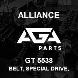GT 5538 Alliance BELT, SPECIAL DRIVE, B 21/32 X 113-1/2 | AGA Parts