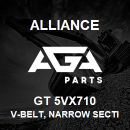 GT 5VX710 Alliance V-BELT, NARROW SECTION MOLDED NOTCH, SECTION 5VX, 5/8 X 71 IN. | AGA Parts