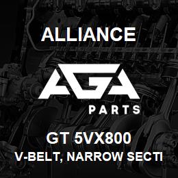 GT 5VX800 Alliance V-BELT, NARROW SECTION MOLDED NOTCH, 5VX 5/8 X 80 IN. | AGA Parts