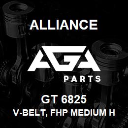 GT 6825 Alliance V-BELT, FHP MEDIUM HORSE-POWER, OUTSIDE CIRCUMFERENCE (IN)-25, SECTION-4L, TOP WIDTH (IN)-0.5 | AGA Parts