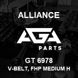 GT 6978 Alliance V-BELT, FHP MEDIUM HORSE-POWER, 5L 21/32 X 78 IN. | AGA Parts