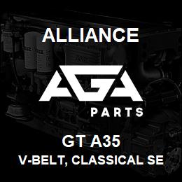 GT A35 Alliance V-BELT, CLASSICAL SECTION WRAPPED, A 1/2 X 37 IN. | AGA Parts
