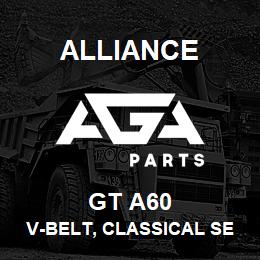 GT A60 Alliance V-BELT, CLASSICAL SECTION WRAPPED, A 1/2 X 62 IN. | AGA Parts