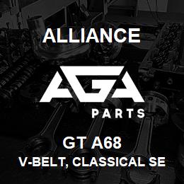 GT A68 Alliance V-BELT, CLASSICAL SECTION WRAPPED, A 1/2 X 70 IN. | AGA Parts