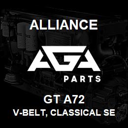 GT A72 Alliance V-BELT, CLASSICAL SECTION WRAPPED, A 1/2 X 74 IN. | AGA Parts