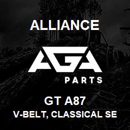 GT A87 Alliance V-BELT, CLASSICAL SECTION WRAPPED, A 1/2 X 89 IN. | AGA Parts