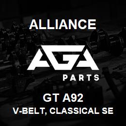 GT A92 Alliance V-BELT, CLASSICAL SECTION WRAPPED, A 1/2 X 94 IN. | AGA Parts