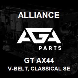 GT AX44 Alliance V-BELT, CLASSICAL SECTION MOLDED NOTCH, AX 1/2 X 46 IN. | AGA Parts