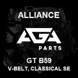 GT B59 Alliance V-BELT, CLASSICAL SECTION WRAPPED, B 21/32 X 62 IN. | AGA Parts
