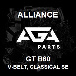 GT B60 Alliance V-BELT, CLASSICAL SECTION WRAPPED, B 21/32 X 63 IN. | AGA Parts