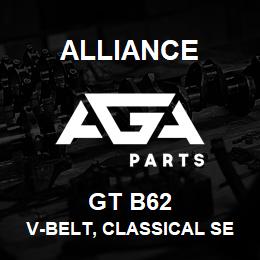 GT B62 Alliance V-BELT, CLASSICAL SECTION WRAPPED, B 21/32 X 65 IN. | AGA Parts
