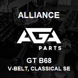 GT B68 Alliance V-BELT, CLASSICAL SECTION WRAPPED, B 21/32 X 71 IN. | AGA Parts