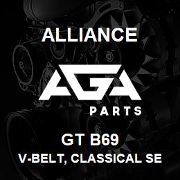 GT B69 Alliance V-BELT, CLASSICAL SECTION WRAPPED, OUTSIDE CIRCUMFERENCE (IN)-72, SECTION-B, TOP WIDTH (IN)-0.66 | AGA Parts