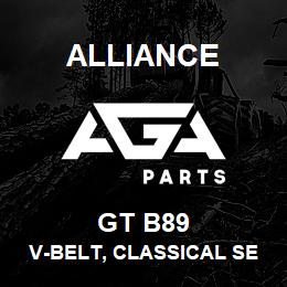 GT B89 Alliance V-BELT, CLASSICAL SECTION WRAPPED, B 21/32 X 92 IN. | AGA Parts
