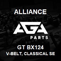 GT BX124 Alliance V-BELT, CLASSICAL SECTION MOLDED NOTCH, BX 21/32 X 127 IN. | AGA Parts