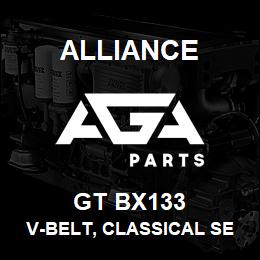 GT BX133 Alliance V-BELT, CLASSICAL SECTION MOLDED NOTCH, BX 21/32 X 136 IN. | AGA Parts